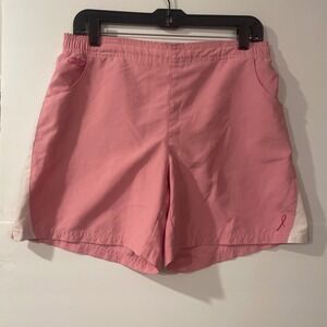 Reebok Pink Breast Cancer Awareness Athletic Shorts Womens Medium RBK Running